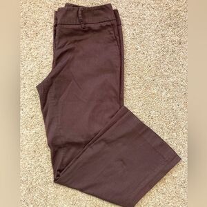 Pantology Chocolate High Waisted Trousers w/wider leg